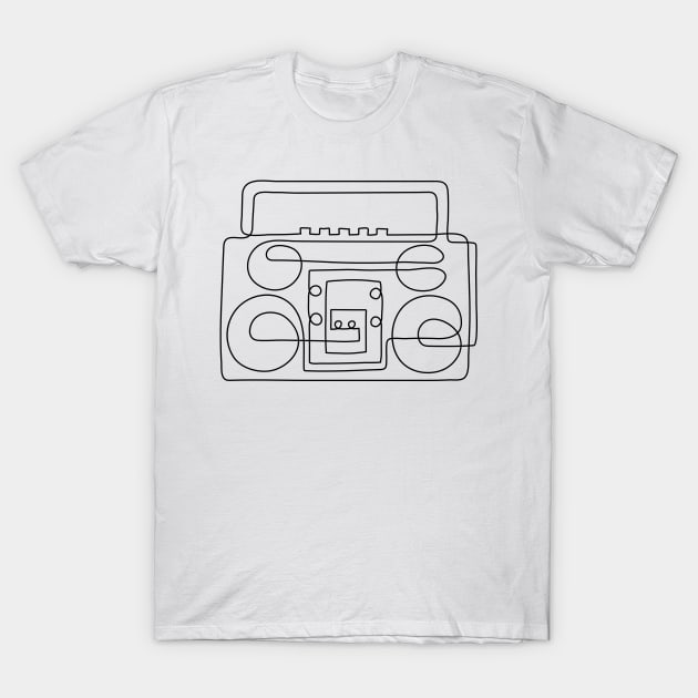 Boombox T-Shirt by Moe Tees